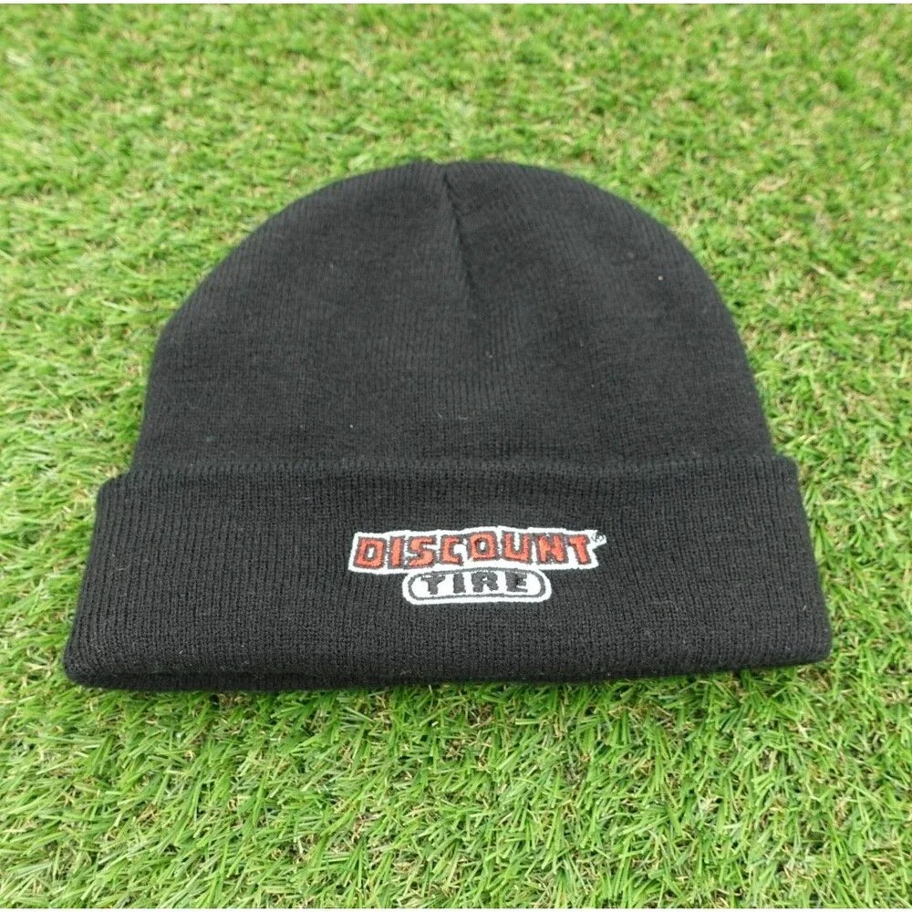 Discount Tire Hat Beanie Mens One Size Black Knit